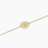 Bracciale in argento dorato con ciondolo occhio LOOK AT ME