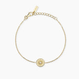 Bracciale in argento dorato con ciondolo occhio LOOK AT ME