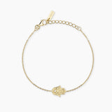 Bracciale in argento dorato con mano di Fatima POSITIVE ENERGY