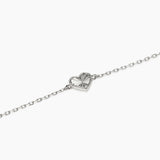 Bracciale in argento con catena forzatina e cuore VOILÀ