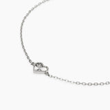 Bracciale in argento con catena forzatina e cuore VOILÀ