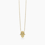 Girocollo in argento dorato con mano di Fatima POSITIVE ENERGY