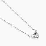 Girocollo in argento con catena forzatina e cuore VOILÀ