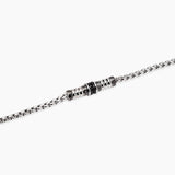 Bracciale da uomo regolabile in argento con catena veneta THINKER