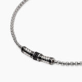 Bracciale da uomo regolabile in argento con catena veneta THINKER
