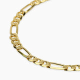 Bracciale in argento dorato con catena figaro da uomo MILLENNIUM
