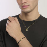 Collana da uomo in argento dorato con rosa dei venti JOURNEY