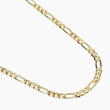 Collana in argento dorato con catena figaro da uomo MILLENNIUM