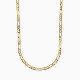 Collana in argento dorato con catena figaro da uomo MILLENNIUM
