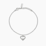 Bracciale con cuore e diamante lab-grown 0,06 carati MY DIAMOND
