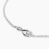 Bracciale con infinito e diamante lab-grown 0,06 carati MY DIAMOND