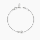 Bracciale con infinito e diamante lab-grown 0,06 carati MY DIAMOND