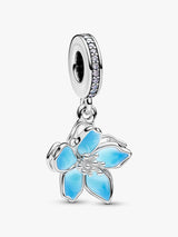 Charm Pendente Fiore di ciliegio blu