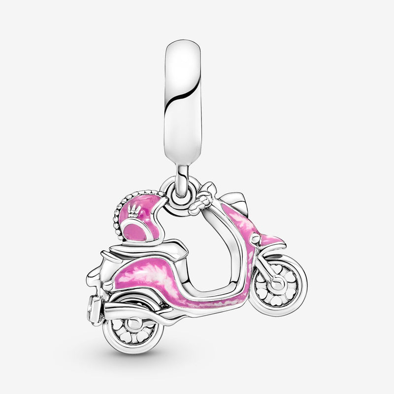 Charm Pendente Scooter Rosa - Gioielleria Fondente