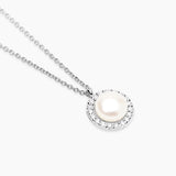 Girocollo con perla coltivata e diamanti lab-grown 0,011 carati MY DIAMOND
