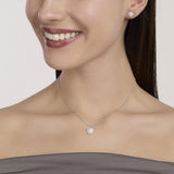 Girocollo con perla coltivata e diamanti lab-grown 0,011 carati MY DIAMOND