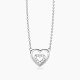 Girocollo con cuori e diamanti lab-grown 0,009 carati MY DIAMOND