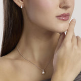 Orecchini con perle coltivate e diamanti lab-grown 0,045 carati MY DIAMOND