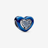 Charm Cuore Blu Girevole - Gioielleria Fondente