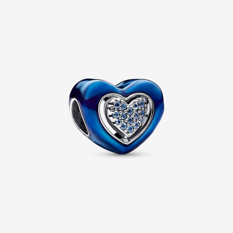 Charm Cuore Blu Girevole - Gioielleria Fondente
