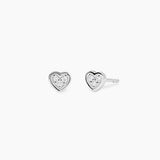 Orecchini cuore con diamanti lab-grown 0,015 carati MY DIAMOND