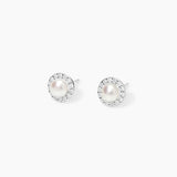 Orecchini con perla coltivata e diamanti lab-grown 0,011 carati MY DIAMOND