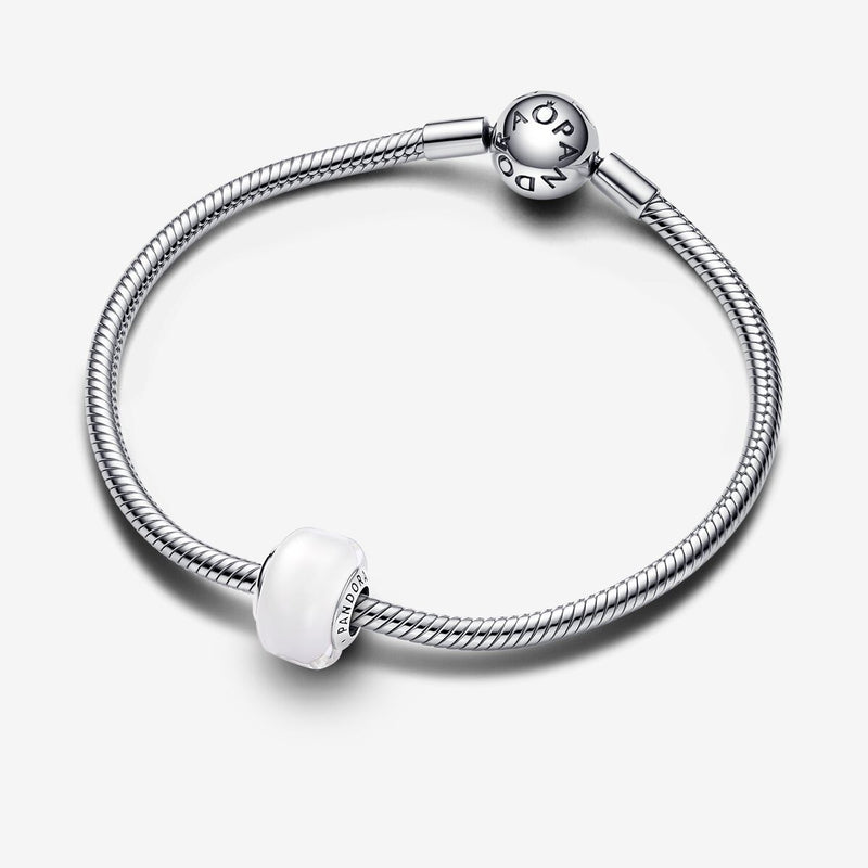 Charm Mini Vetro di Murano Bianco - Gioielleria Fondente