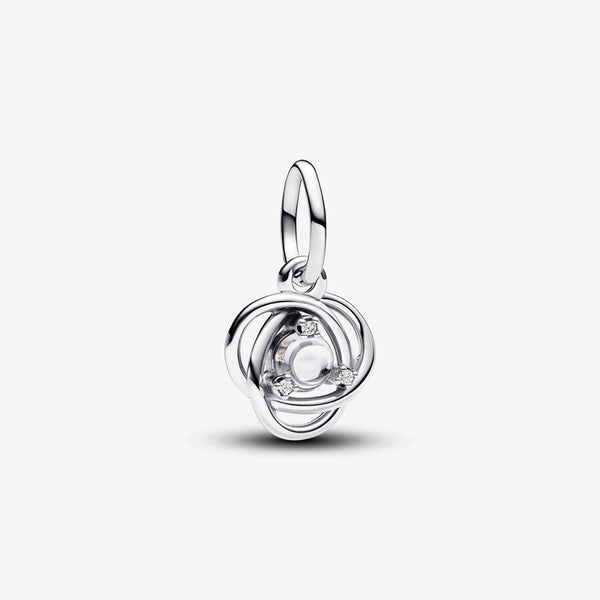 Pendente Cerchio Eterno Bianco Aprile - Gioielleria Fondente