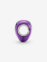 Charm Cuore Metallico Viola