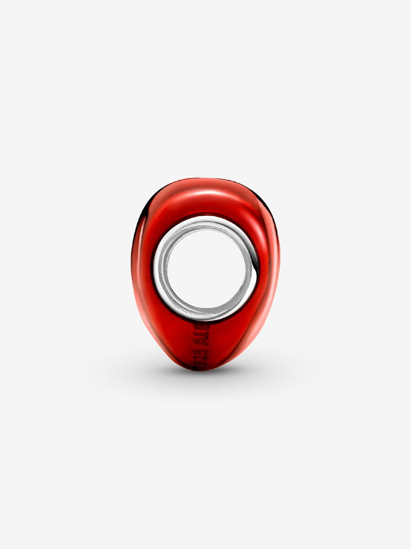 Charm Cuore Metallico Rosso