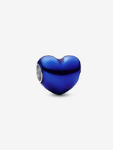 Charm Cuore Metallico Blu