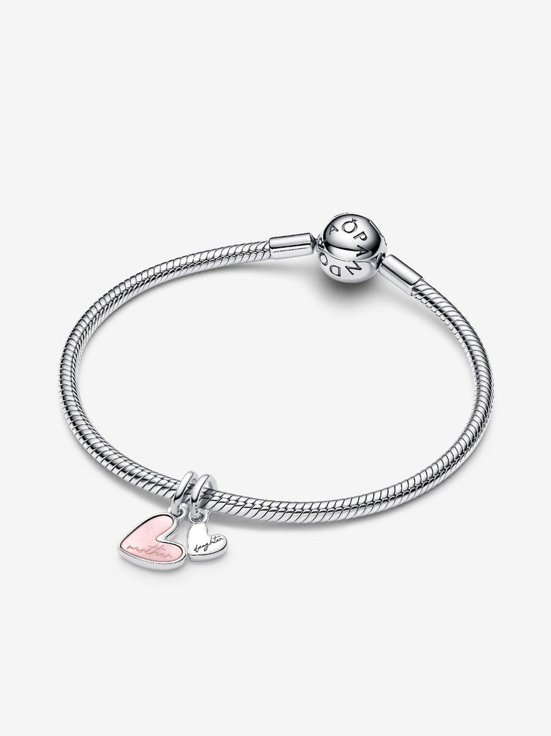 Charm Pendente Unione di Cuori Mamma e Figlia divisibile