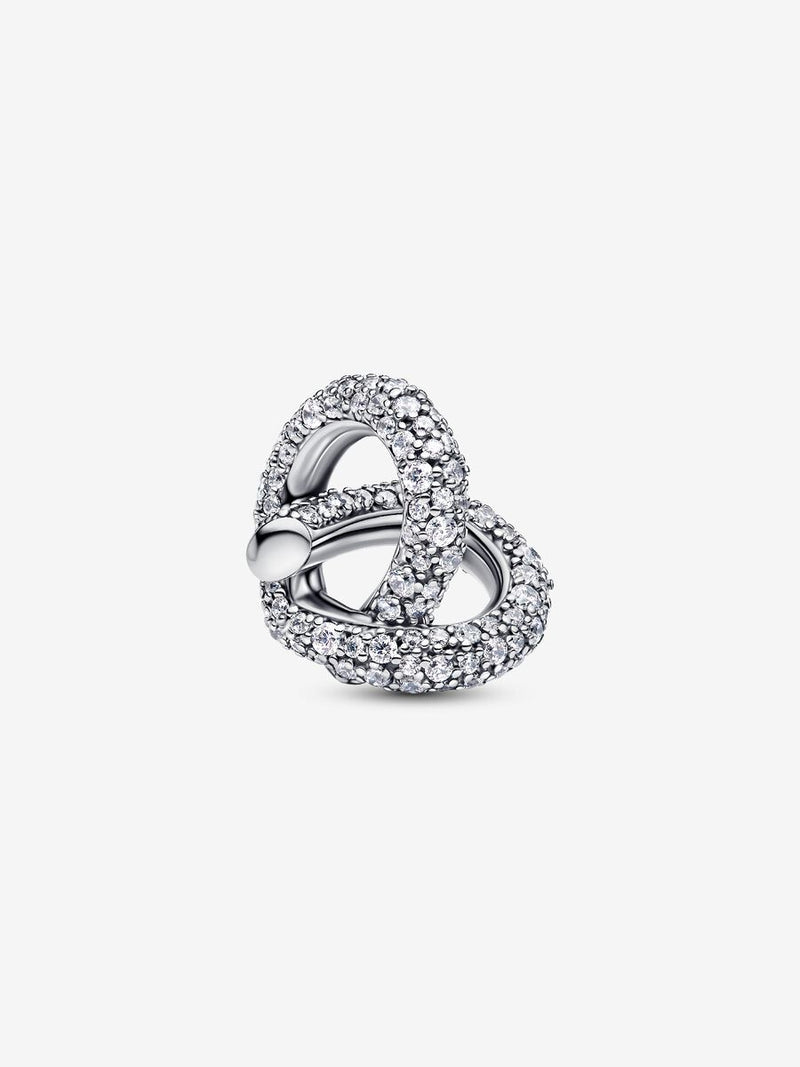 Charm Cuore Nodo Infinito e Pavè