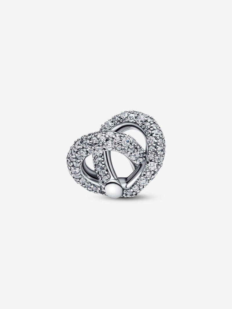 Charm Cuore Nodo Infinito e Pavè
