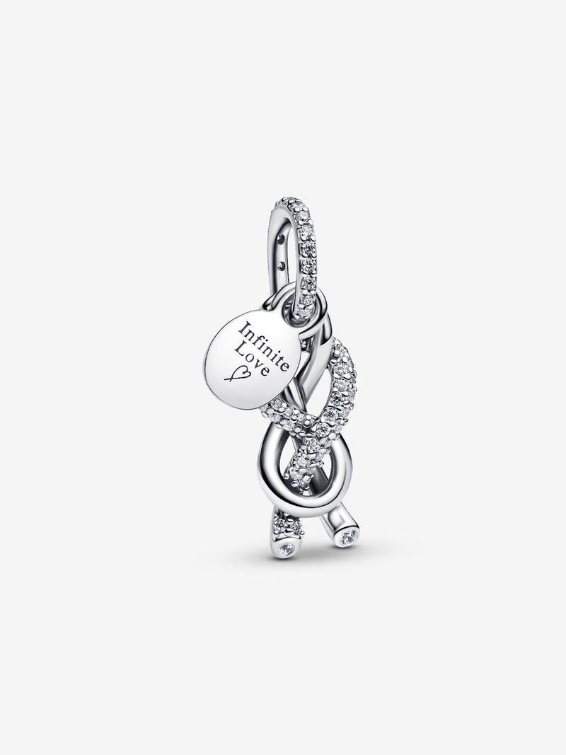 Charm Pendente Nodo Infinito e Pavè