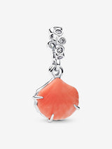 Charm Pendente Doppio Conchiglia Color Corallo