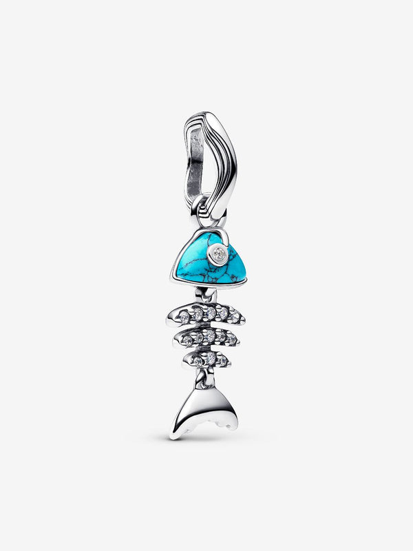 Charm Pendente Lisca Di Pesce Turchese