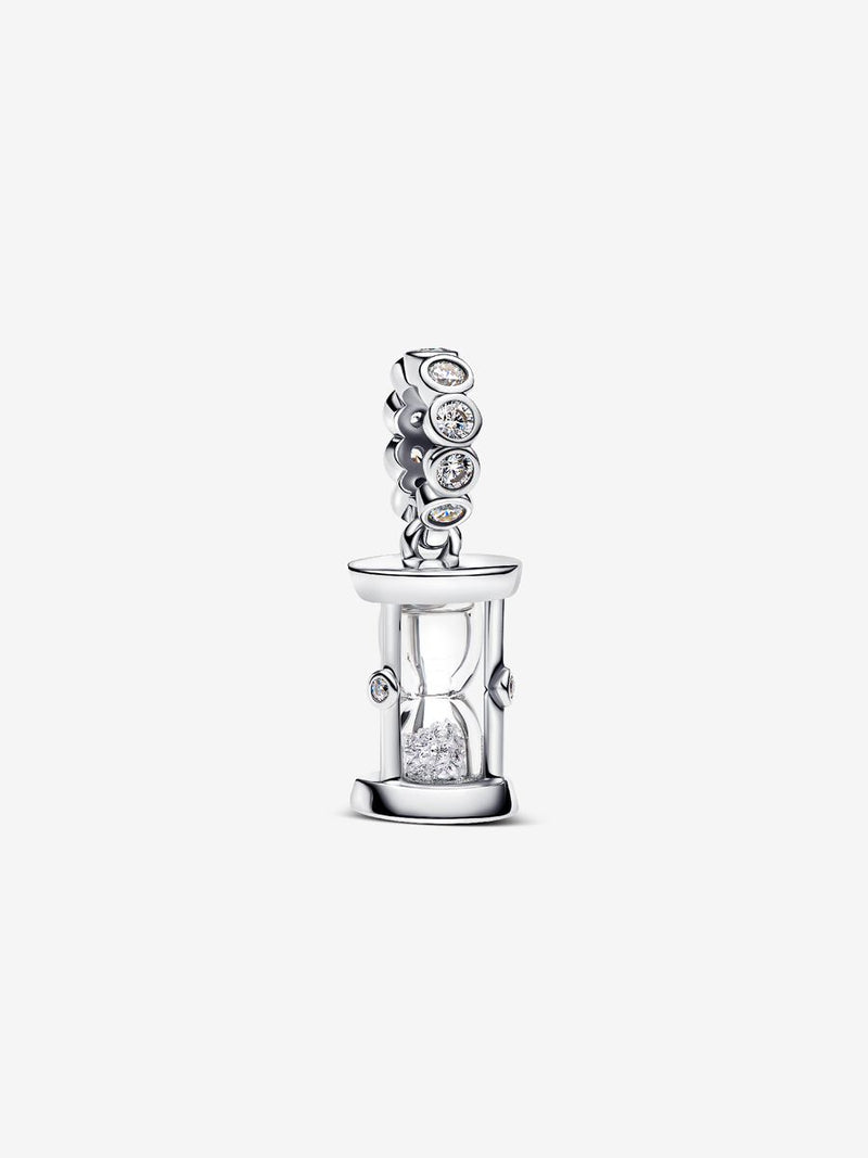 Charm Pendente Clessidra "Time is Precious" Argento Sterling 925