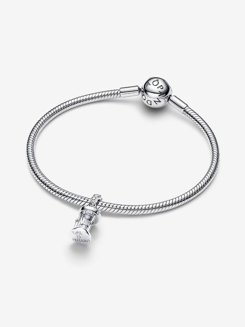 Charm Pendente Clessidra "Time is Precious" Argento Sterling 925
