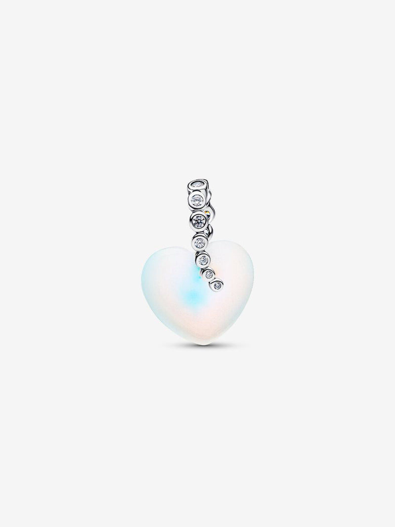 Charm Pendente Cuore e Stella Cadente Argento Sterling 925