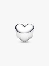 Charm Cuore con Pietra Rossa Scuro Gennaio da incidere