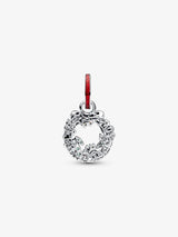 Charm Pendente Doppio Ghirlanda di Natale Argento Sterling 925