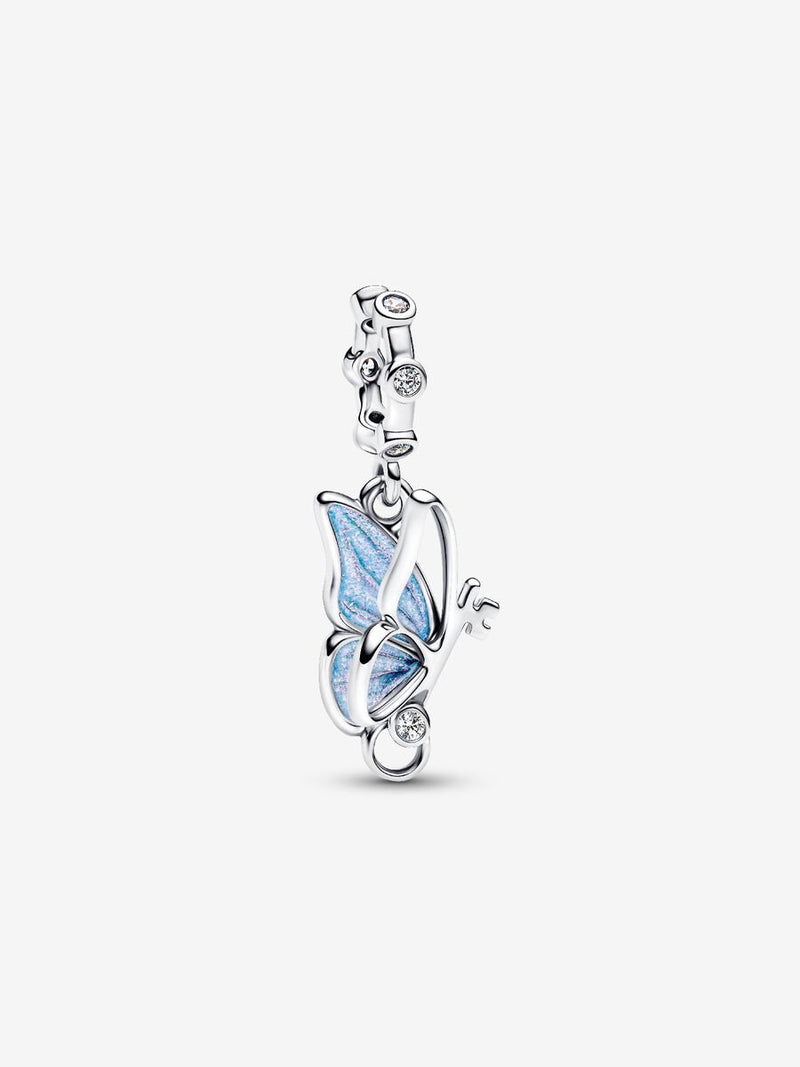 Charm Pendente Farfalla e Chiave "Unlock Tomorrow" Argento Sterling 925