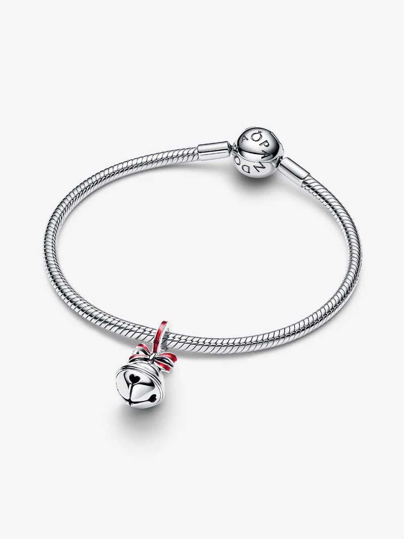 Charm Pendente Campanella di Natale Argento Sterling 925