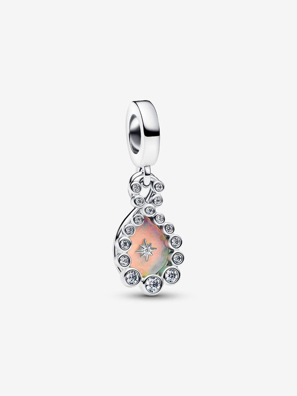 Charm Pendente Doppio Infinito Opalescente Argento Sterling 925