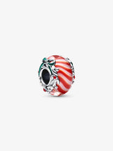 Charm Vetro di Murano Caramella di Natale Argento Sterling 925