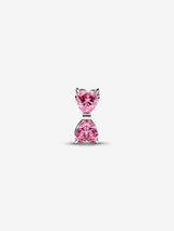 Charm Fiocco Luminoso Rosa Argento Sterling 925
