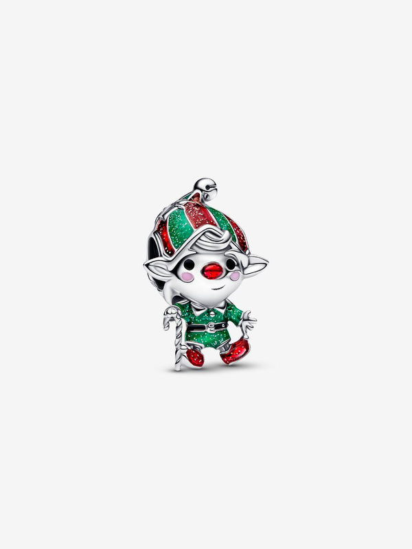 Charm Elfo di Babbo Natale Argento Sterling 925
