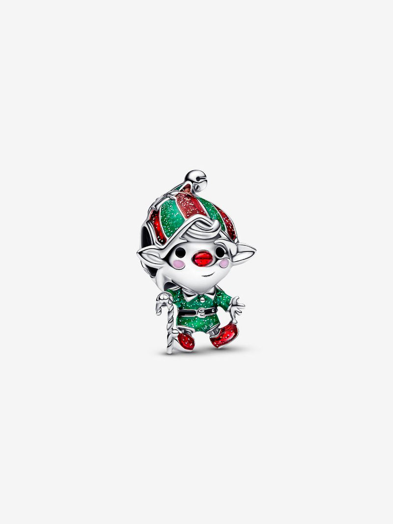 Charm Elfo di Babbo Natale Argento Sterling 925