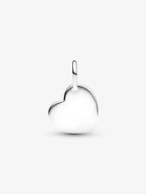 Charm Pendente Cuore con Pietra Viola Febbraio Argento Sterling 925